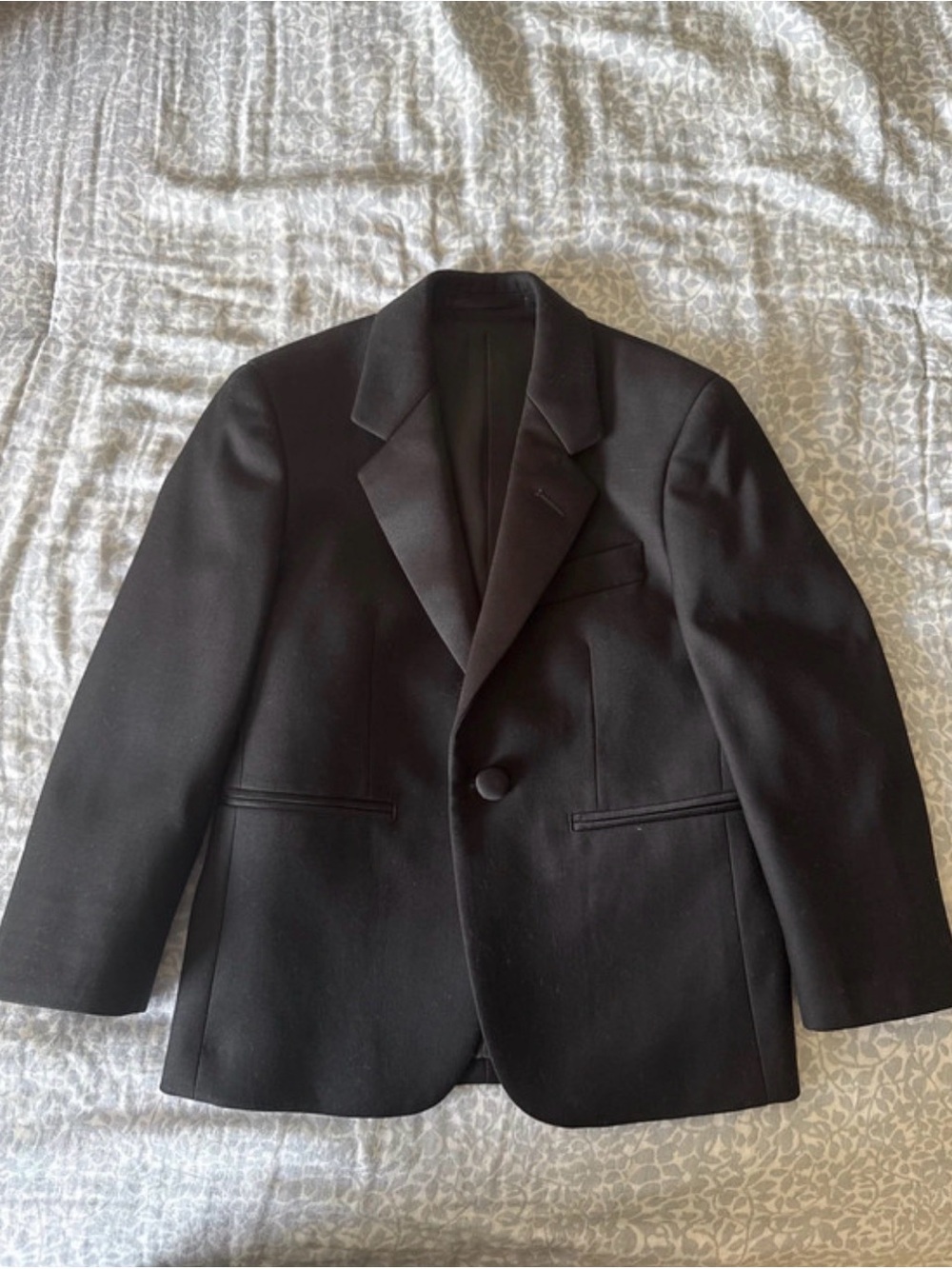 Kid’s Black Single-Button Blazer Jacket - Classic Formal Coat